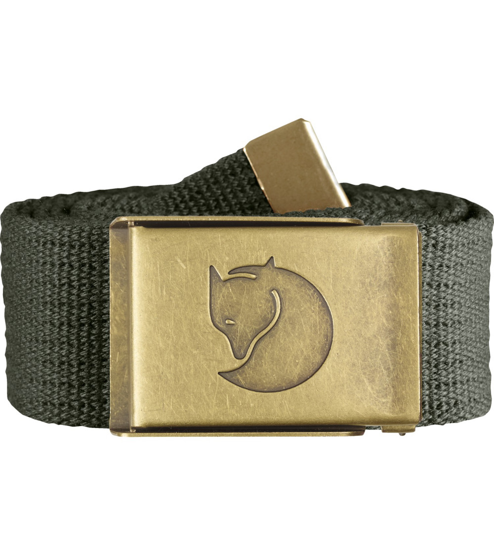 CANVAS BRASS BELT  Mountain grey