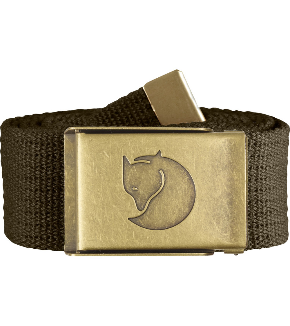 CANVAS BRASS BELT  Dark Olive