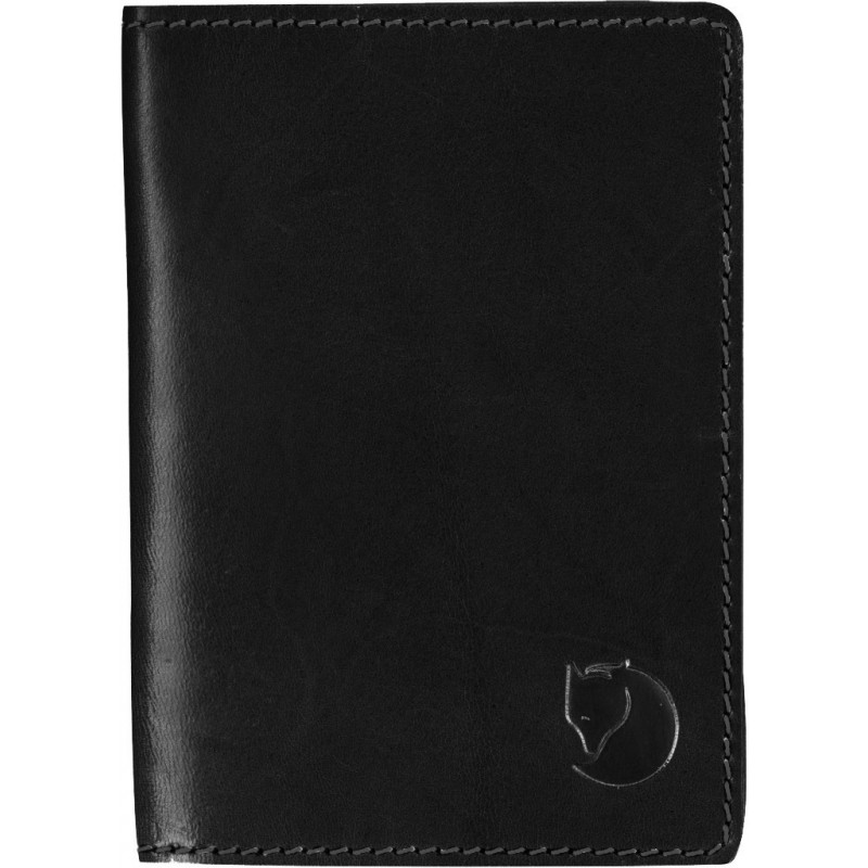 LEATHER PASSEPORT COVER  Black
