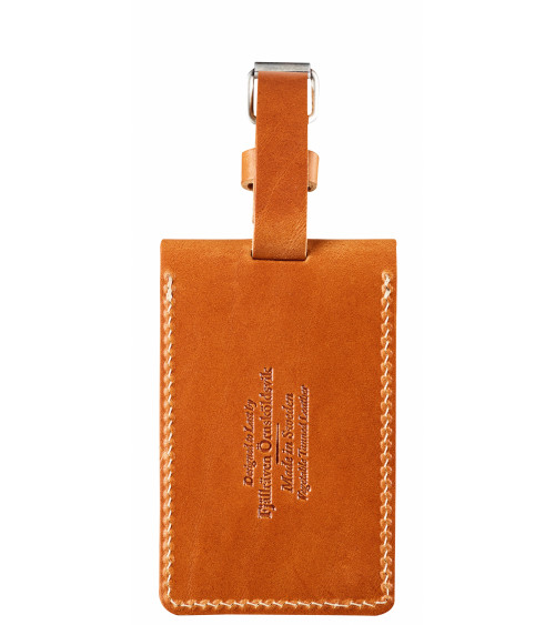 LEATHER LUGGAGE TAG  Leather Cognac