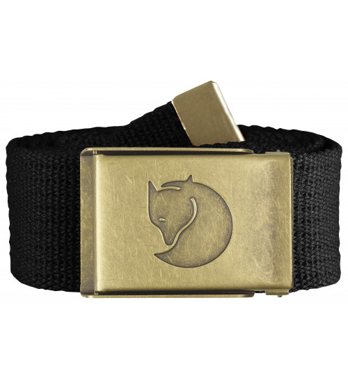 CANVAS BRASS BELT  Black